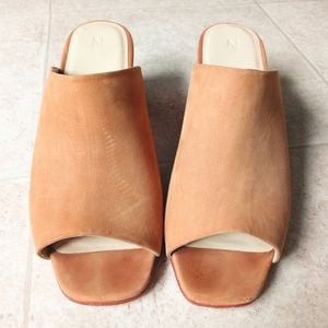 EUC Nisolo Paloma Open Toe Mule - Almond (Retired)